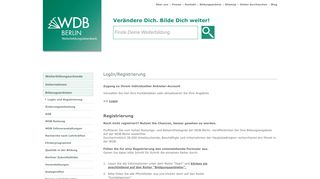 
                            1. LogIn und Registrierung - Weiterbildungsdatenbank Berlin