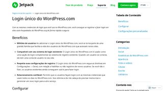 
                            9. Login único do WordPress.com - Jetpack
