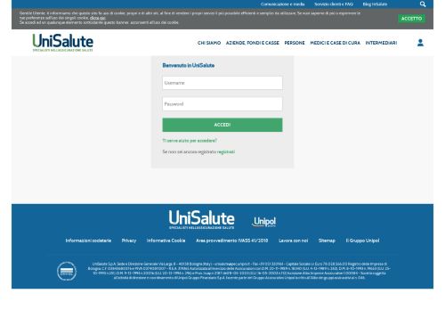 
                            8. Login UniSalute