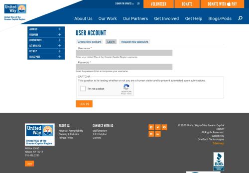 
                            4. Login - United Way of the Greater Capital Region