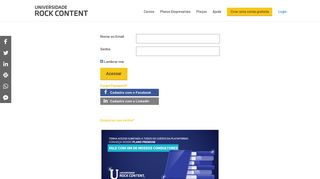 
                            3. Login - Universidade Rock Content