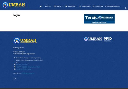 
                            5. login | Universitas Maritim Raja Ali Haji | UMRAH