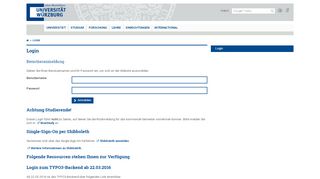 
                            11. Login - Universität Würzburg