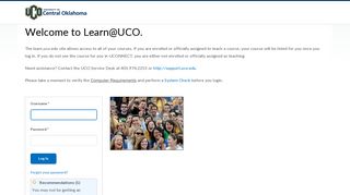 
                            8. Login - University of Central Oklahoma - Learn@UCO