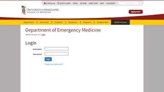 
                            11. Login - University of Maryland School of Medicine, Department of ...