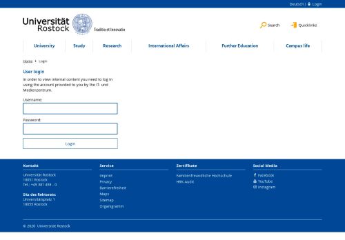 
                            3. Login - University of Rostock