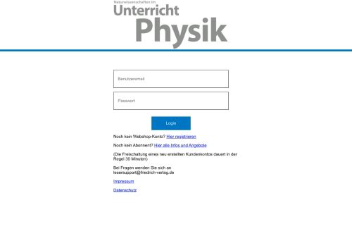 
                            3. login Unterricht Physik - Friedrich Verlag