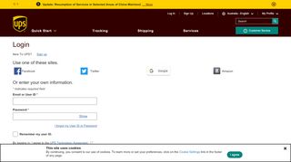 
                            3. Login: UPS - Australia - UPS.com