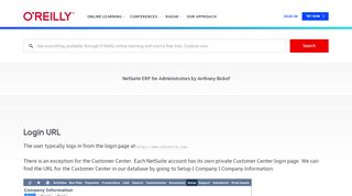 
                            10. Login URL - NetSuite ERP for Administrators [Book] - O'Reilly Media