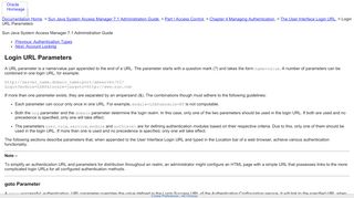 
                            6. Login URL Parameters (Sun Java System Access Manager 7.1 ...
