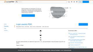 
                            7. Login usando PDO - Stack Overflow em Português