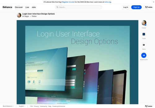 
                            4. Login User Interface Design Options on Behance