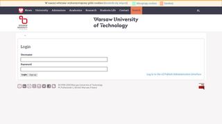 
                            2. Login / User - Warsaw University of Technology