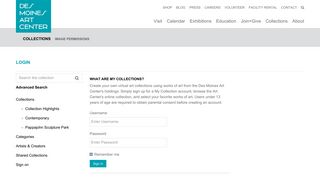 
                            12. Login – Users – Des Moines Art Center
