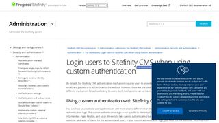 
                            7. Login users to Sitefinity CMS when using custom authentication ...