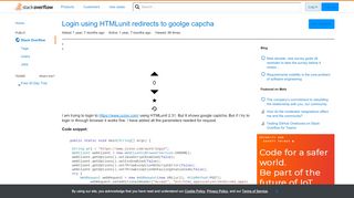 
                            13. Login using HTMLunit redirects to goolge capcha - Stack Overflow