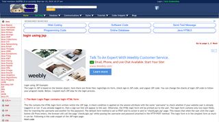 
                            12. login using jsp - JSP Examples - Codemiles