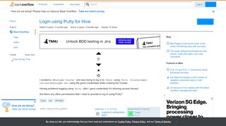 
                            11. Login using Putty for Hive - Stack Overflow