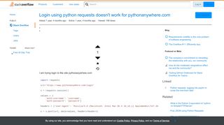 
                            8. Login using python requests doesn't work for pythonanywhere.com ...