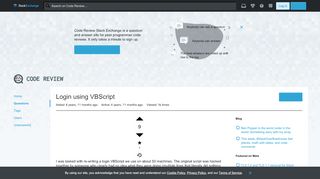 
                            3. Login using VBScript - Code Review Stack Exchange