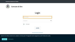 
                            3. Login / Utente - Comune di Dro