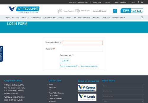 
                            3. Login - V-Trans