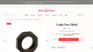 
                            9. Login Vase black - Kave Home