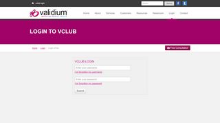 
                            6. Login vClub | Validium