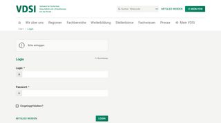 
                            4. Login / VDSI - Verband für Sicherheit, Gesundheit und Umweltschutz ...