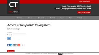 
                            4. Login Velosystem - Ciclismo tecnico
