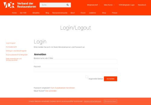 
                            1. Login - Verband der Restauratoren VDR