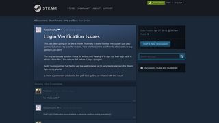 
                            5. Login Verification Issues :: Help and Tips - Steam Community