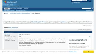 
                            7. Login verstecken - Joomla CMS Support Forum