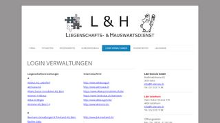 
                            7. LOGIN VERWALTUNGEN - L&H Liegenschafts- & Hauswartdienst