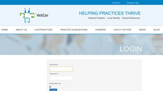 
                            11. Login - VetCor