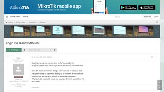 
                            1. Login via Bandwidth test. - MikroTik