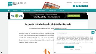 
                            8. Login via Händlerbund – ab jetzt bei Bepado - Onlinehändler-News