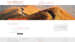 
                            11. Login - VIA MEDICI | Berufs-, Laufbahnberatung & Supervision