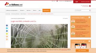 
                            11. Login via XING, LinkedIn und Co. | e-fellows.net