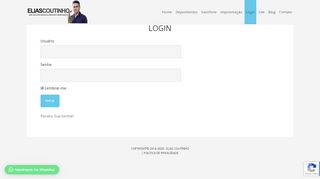 
                            7. LOGIN – Vídeo Aulas de Saxofone Online - Elias Coutinho