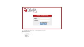 
                            1. Login View - BMA Trade