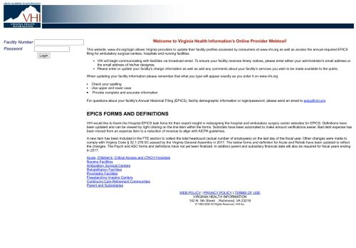 
                            5. login - Virginia Health Information