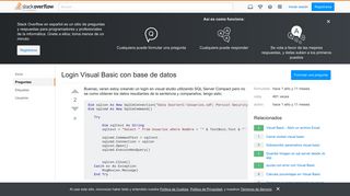 
                            12. Login Visual Basic con base de datos - Stack Overflow en español