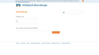 
                            3. Login - Volksbank Baumberge