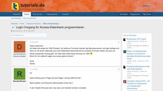 
                            8. Login-Vorgang für Access-Datenbank programmieren | tutorials.de