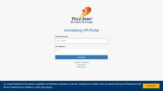 
                            1. Login (VP Portal) - TeleSon