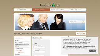 
                            12. Login VWA / Landkreis Leer