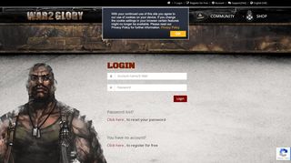
                            2. Login - War2 Glory - free Browsergame