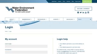 
                            1. Login - Water Environment Federation