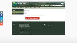 
                            8. Login - WCS at WPC - Wildlife Conservation Society